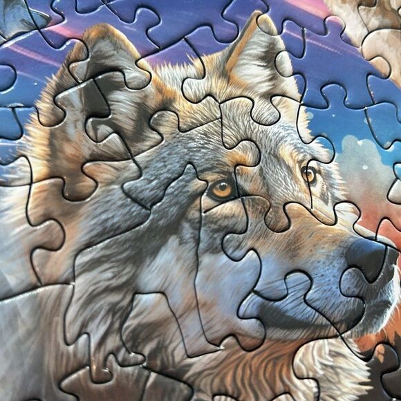 Howlin Wolves 🐺 🌕 Dreamy Wilderness Puzzle 🧩 350 Pieces FUN 🤩 brain 🧠 games! - Picture 15 of 17